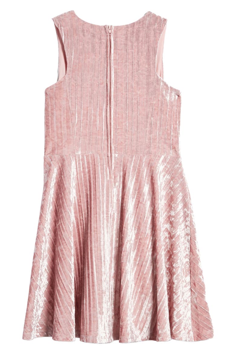 Kids' Velvet Rib Party Dress, Alternate, color, BLUSH