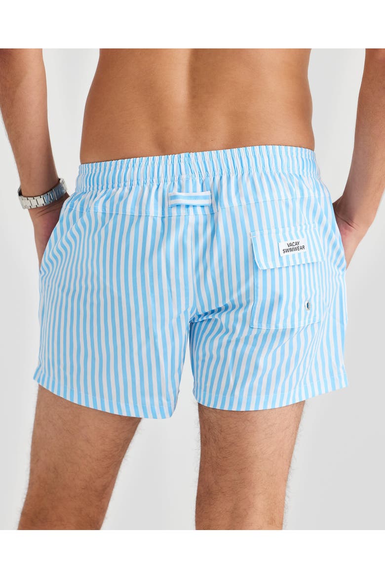 Monte Carlo Stretch Swim Short, Alternate, color, White & Blue Pin Stripe