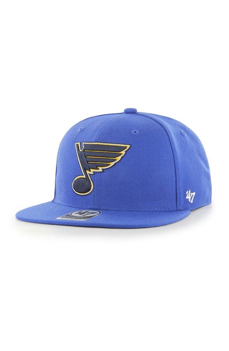 '47 Men's '47 Blue St. Louis Blues Sure Shot Captain Snapback Hat, Alternate, color, Blue