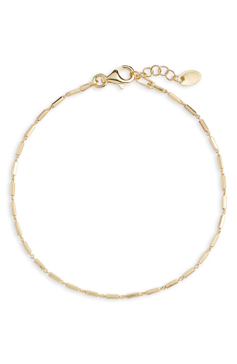 Argento Vivo Sterling Silver Dainty Bar Bracelet, Main, color,