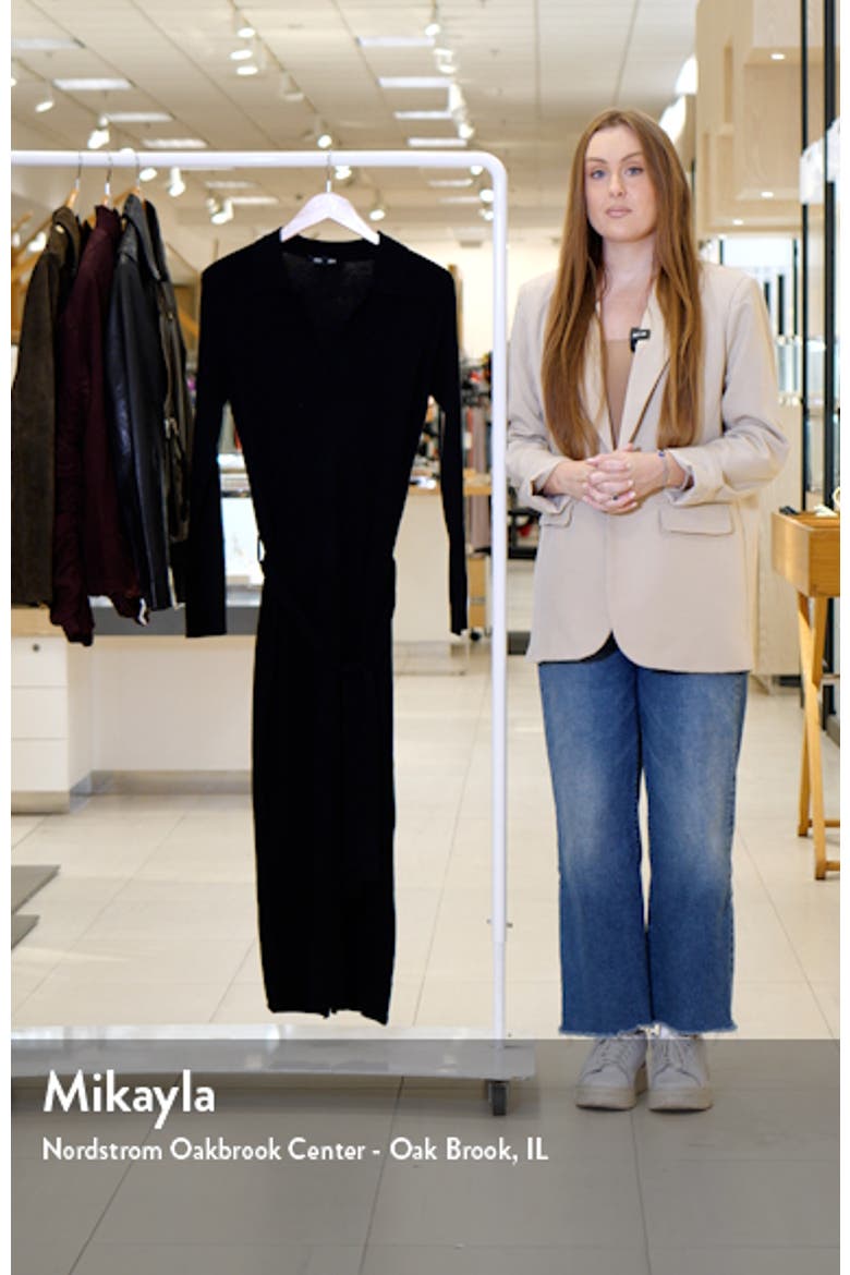 Danessa Belted Long Sleeve Polo Sweater Dress video