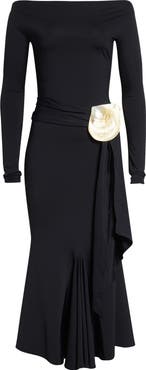 CONNER IVES Shell Belt Long Sleeve Mermaid Dress