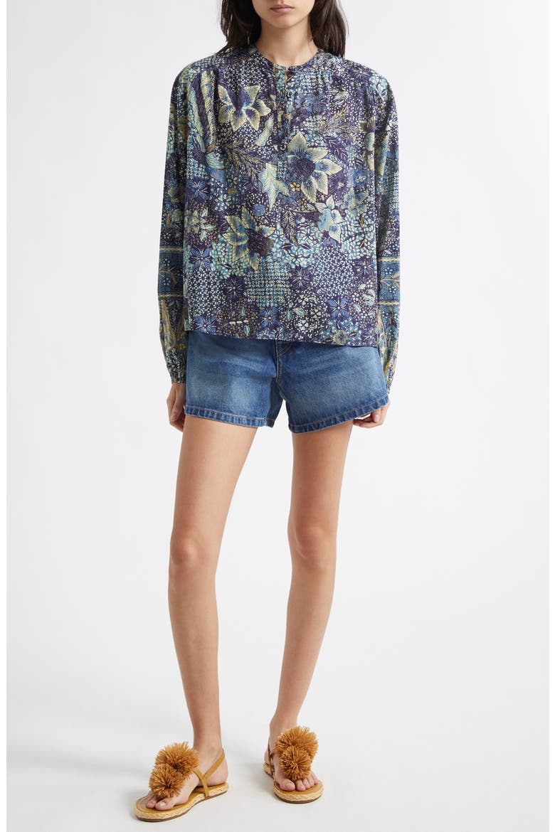 The Greta Denim Shorts, Alternate, color, DANUBE