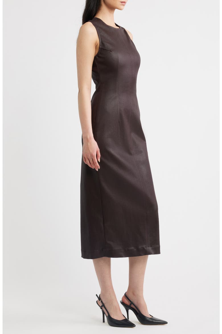 Esme Coated Midi Dress, Alternate, color, BRAMBLE COATED