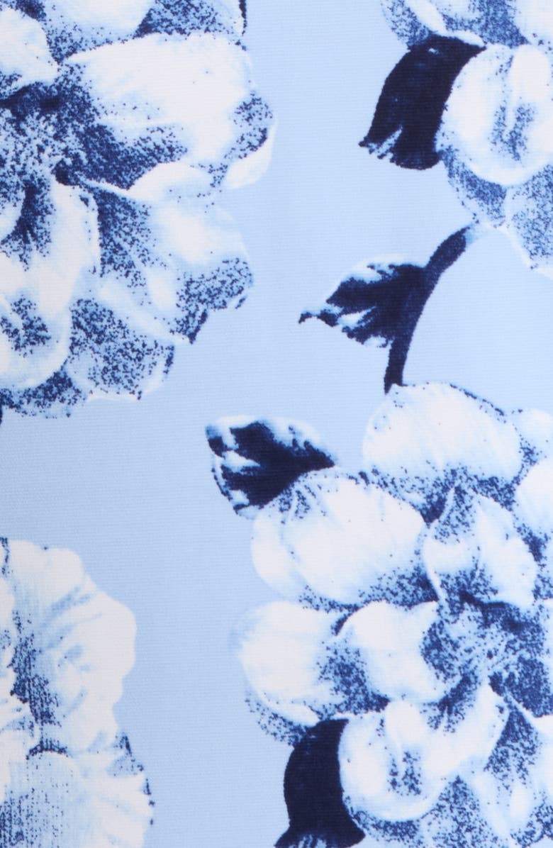 Anne Klein Pleated Flutter Sleeve Top, Alternate, color, Lakeshore Multi