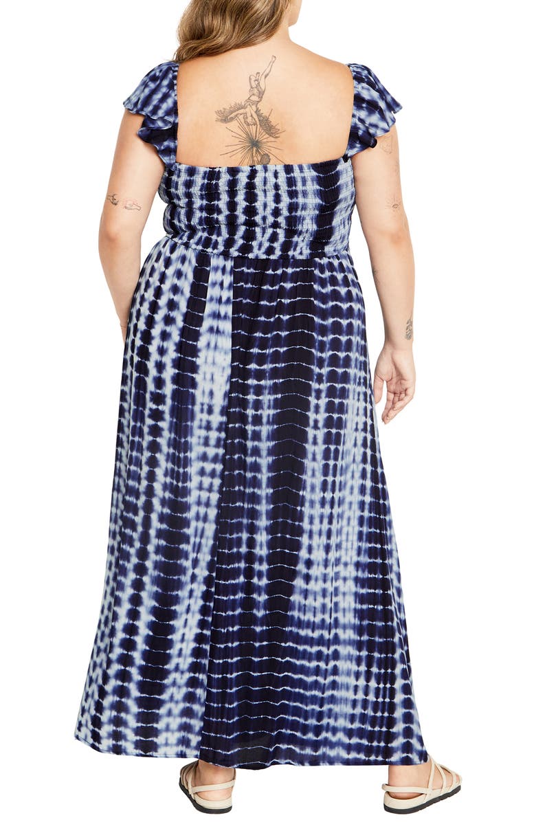 City Chic Tiarne Tie Dye Maxi Dress, Alternate, color, 