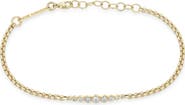 Zoë Chicco 14K Gold Graduated Bezel Diamond Bracelet