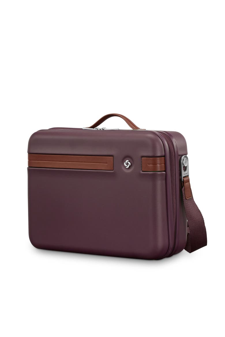 Virtuosa 2 Piece Set Train Case & 21" Carry On Spinner Luggage, Alternate, color, Burgundy