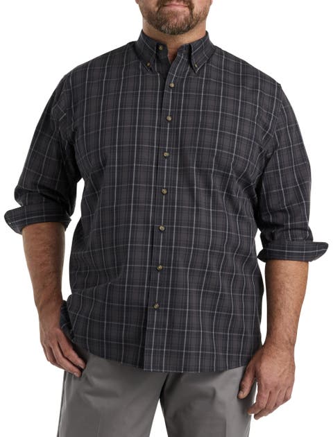 Big & Tall Tonal Plaid Sport Shirt
