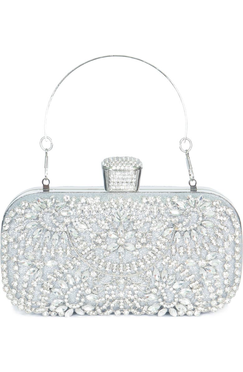 Lauren Lorraine Sofie Clutch, Main, color, Silver
