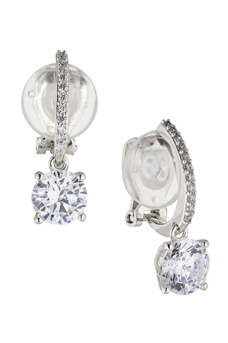 Modern Love Clip-On Earrings, Main, color, RHODIUM