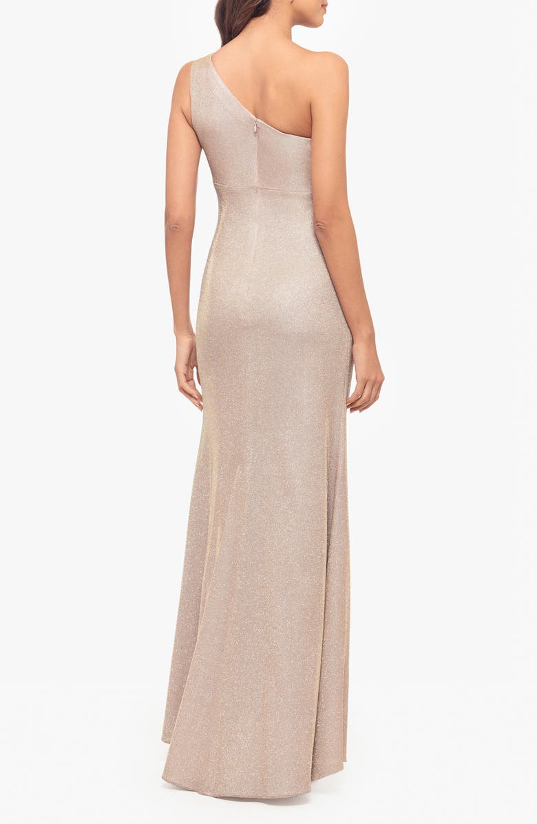Betsy & Adam Galaxy Flower One-Shoulder Gown, Alternate, color, 