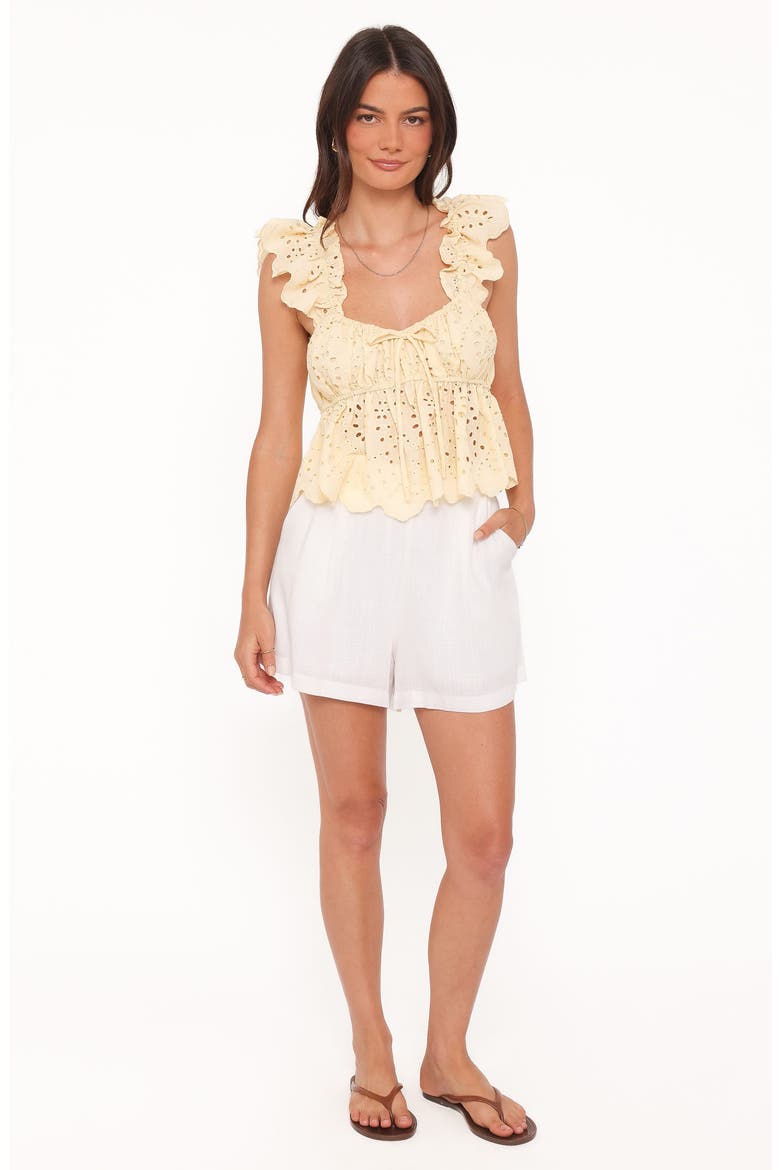 Regina Eyelet Ruffle Top, Alternate, color, BUTTER YELLOW