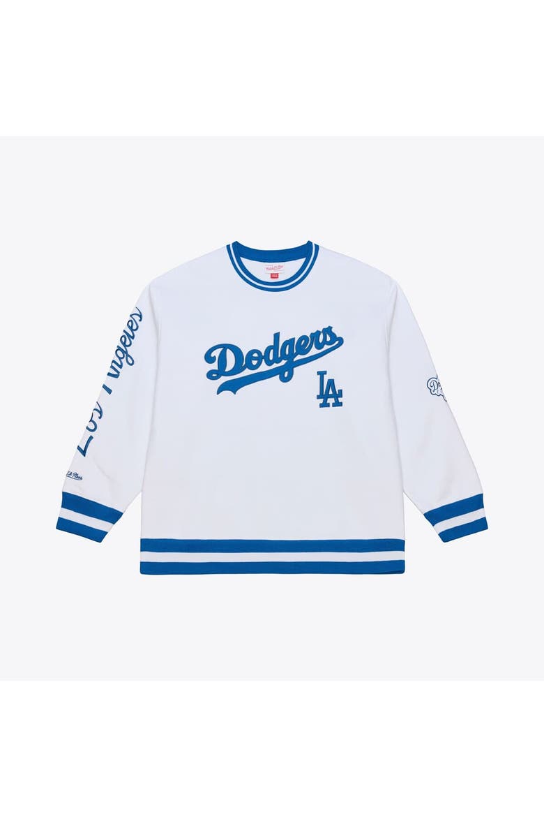 Men's Mitchell & Ness  White Los Angeles Dodgers Arctic Fleece Sweatshirt, Main, color, White