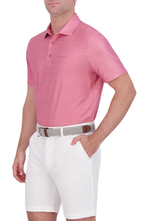 Ben Sherman Mélange Stretch Tech Polo In Pink