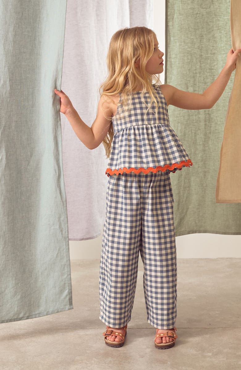NEXT Kids' GIngham Peplum Tank & Pants, Alternate, color, Blue