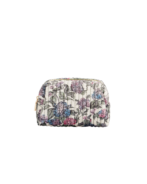 Hydrangea Small Quilted Makeup Bag