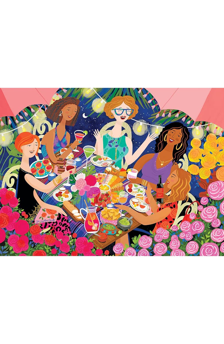 RoseArt Ultimate Puzzle Party Game Night Box, 2x 300 piece Jigsaws, Favors, Garland, Alternate, color, Multicolored