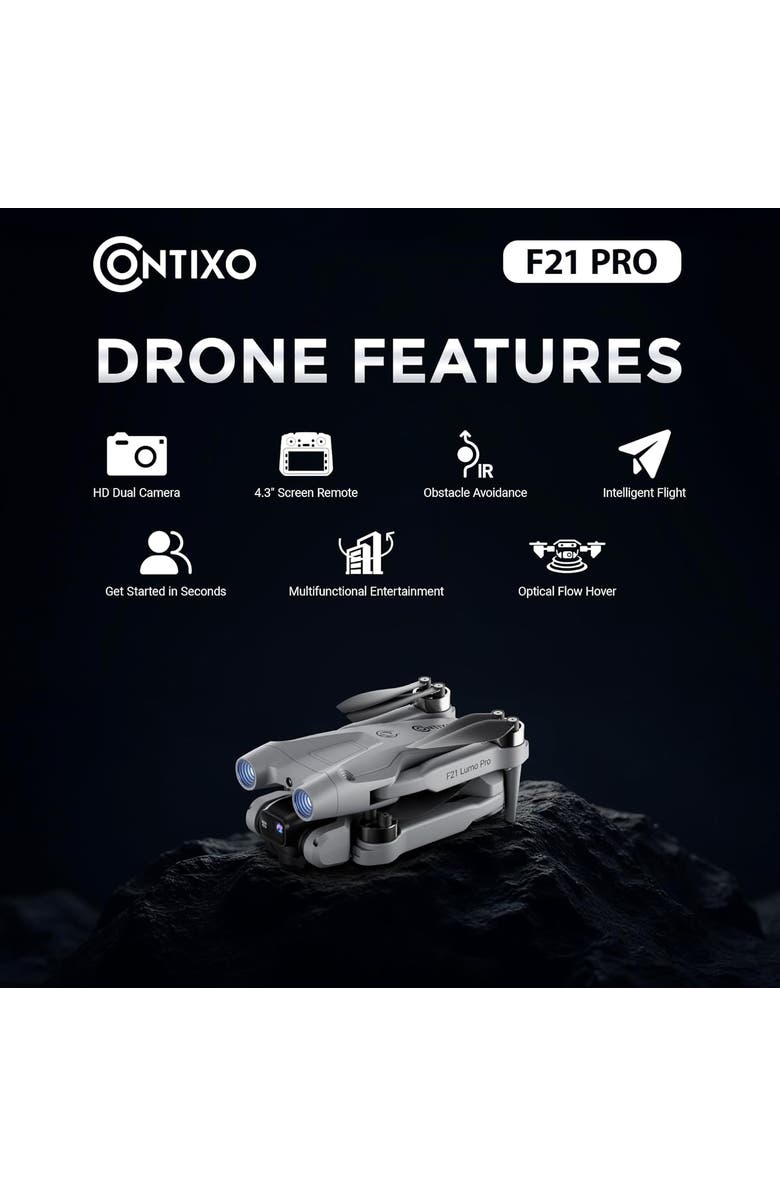 CONTIXO Lumo Kids Drone, Alternate, color, Black