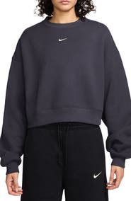 Nike Oversized Midweight Fleece Cropped Sweatshirt