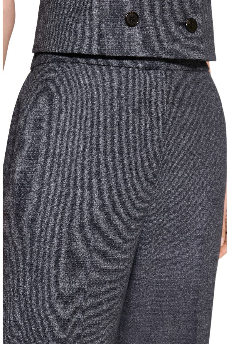 Marled Flannel Wide Pull-On Pants, Alternate, color, PEPPER MULTI