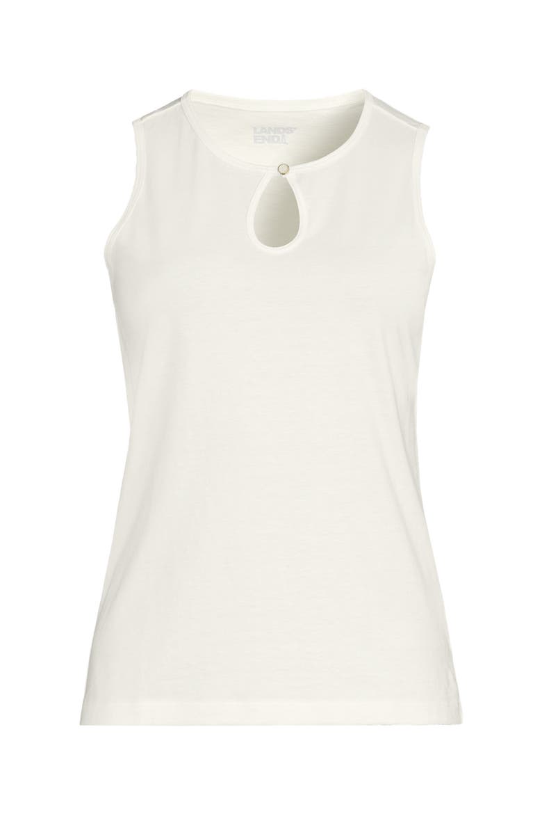 Supima Keyhole Tank, Alternate, color, Ivory