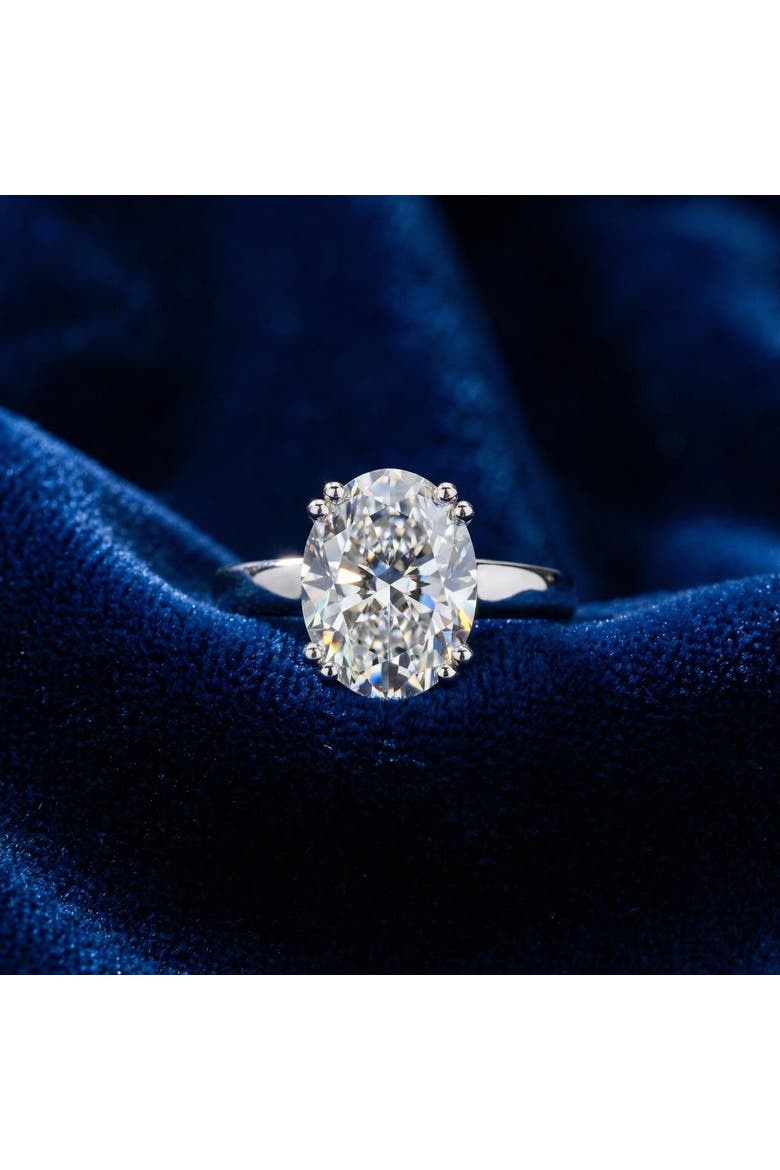 Certified 4Ct Oval Diamond Solitaire Engagement Ring Lab Grown, Alternate, color, 14k Yellow Gold