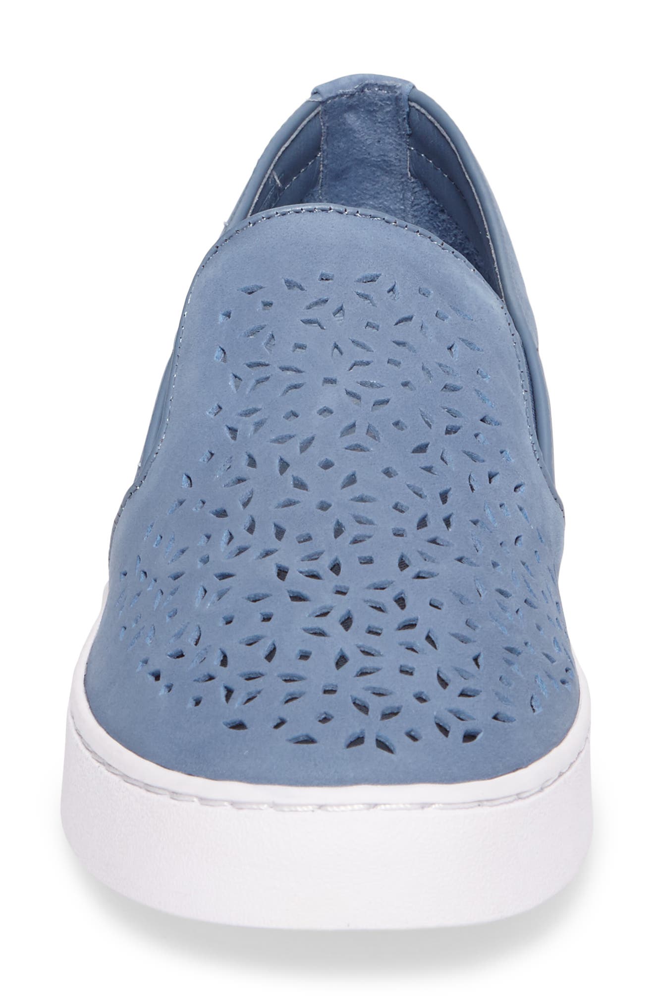 Perforated Slip-On Sneaker, Alternate, color, LIGHT BLUE NUBUCK