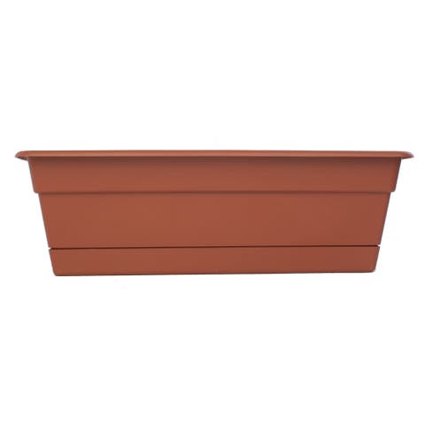 18 Inch Dura Cotta Window Box Planter, Terra Cotta