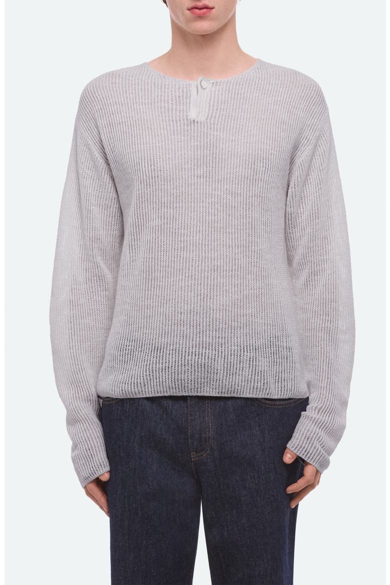 Texture Henley Sweater, Main, color, COOL GREY