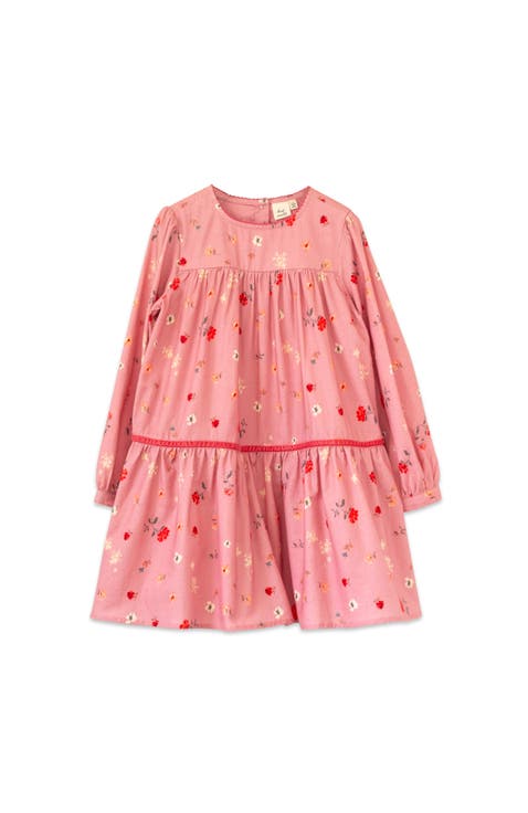 Piper Tiered Dress with Velvet Trim