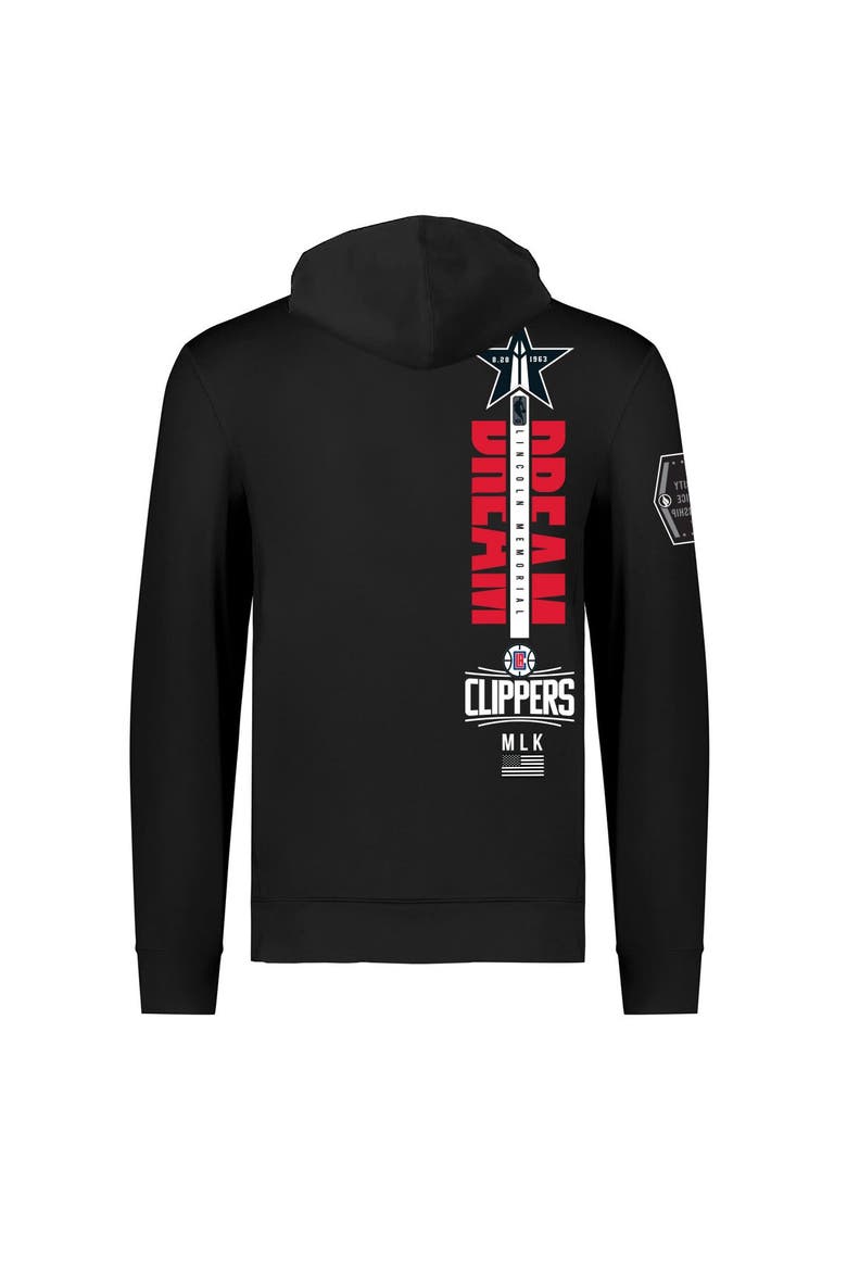 Unisex FISLL x Black History Collection  Black LA Clippers Pullover Hoodie, Alternate, color, Black