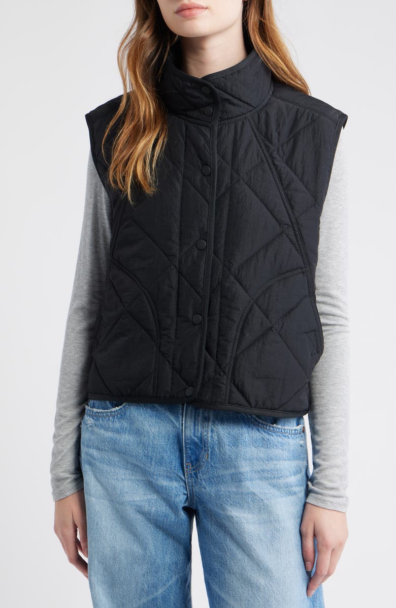 Thread & Supply Lightweight Puffer Vest, Alternate, color, Black