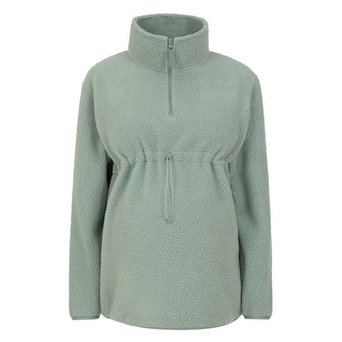 Cosy Fleece Half Zip Maternity Fleece Top