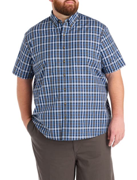 Big 
Tall Easy-Care Medium Plaid Sport Shirt V3