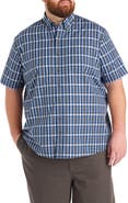 Harbor Bay by DXL Big & Tall Easy-Care Medium Plaid Sport Shirt V3