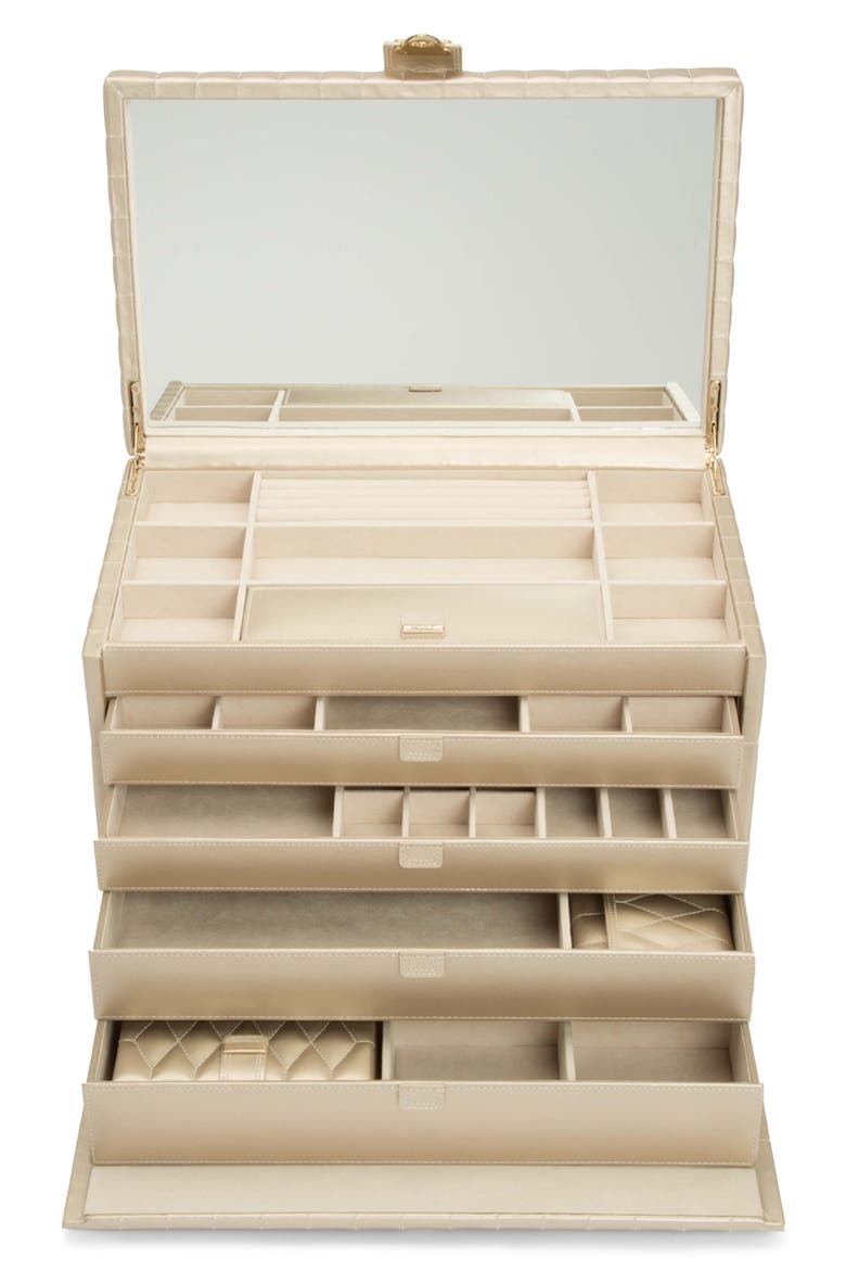 Caroline Jewelry Box, Alternate, color, CHAMPAGNE - X-LARGE