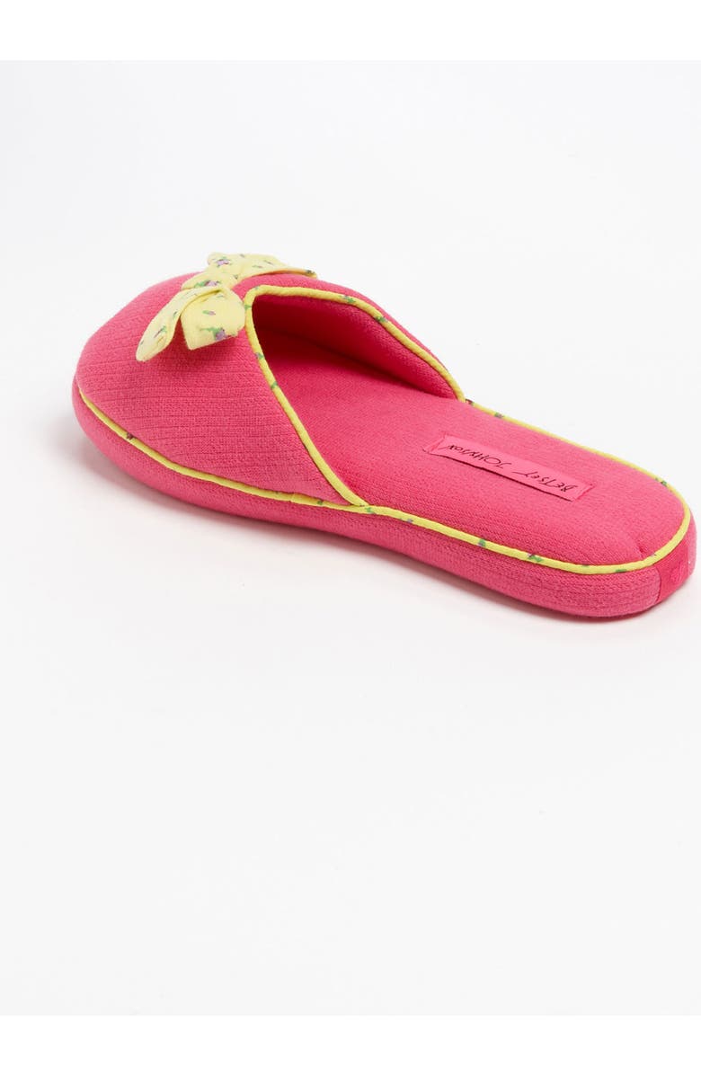 Betsey Johnson 'I Heart Slippers' Peep Toe Mule, Alternate, color,