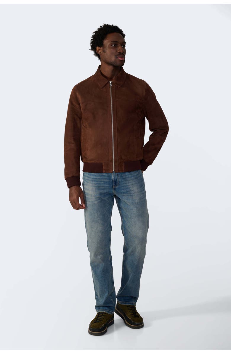Furniq UK Freddie Suede Jacket, Alternate, color, Brown