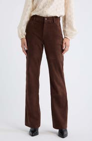 Treasure & Bond Flare Leg Suede Pants