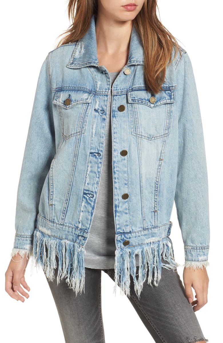 BLANKNYC Whiplash Denim Jacket, Main, color, 