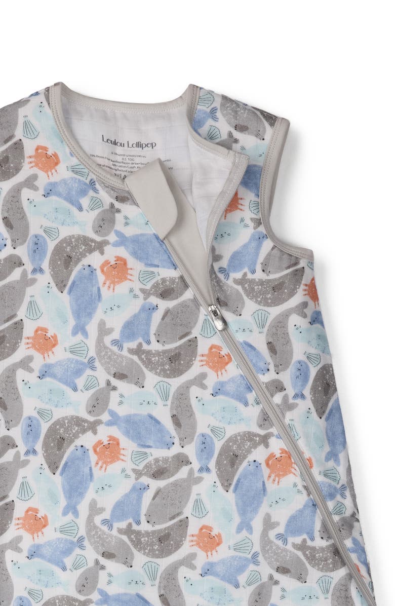 Loulou Lollipop Lightweight Muslin Sleep Bag, Alternate, color, Seals