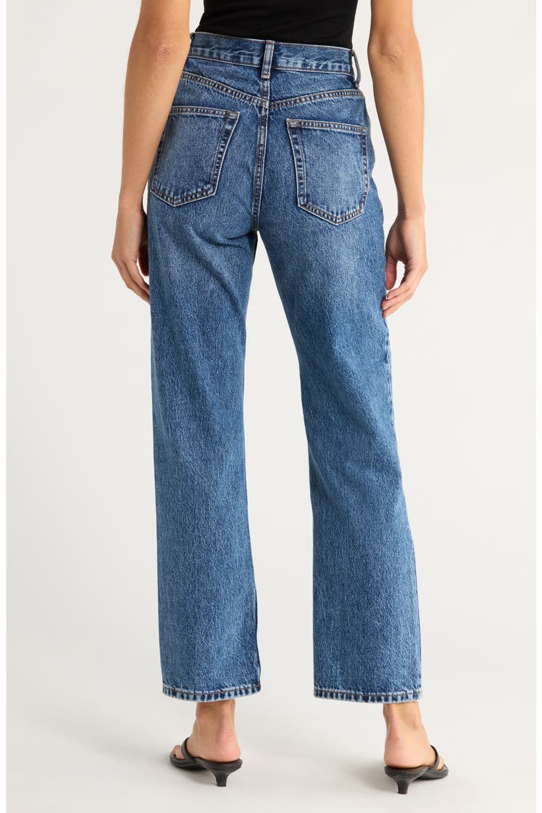 Kort Mid Rise Relaxed Straight Leg Jeans, Alternate, color, MID BLUE