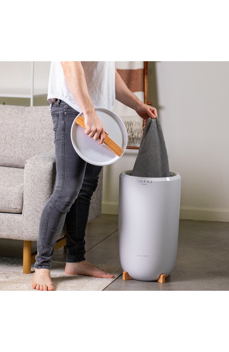 Zadro Large Bucket Towel Warmer, Alternate, color, Bamboo/White