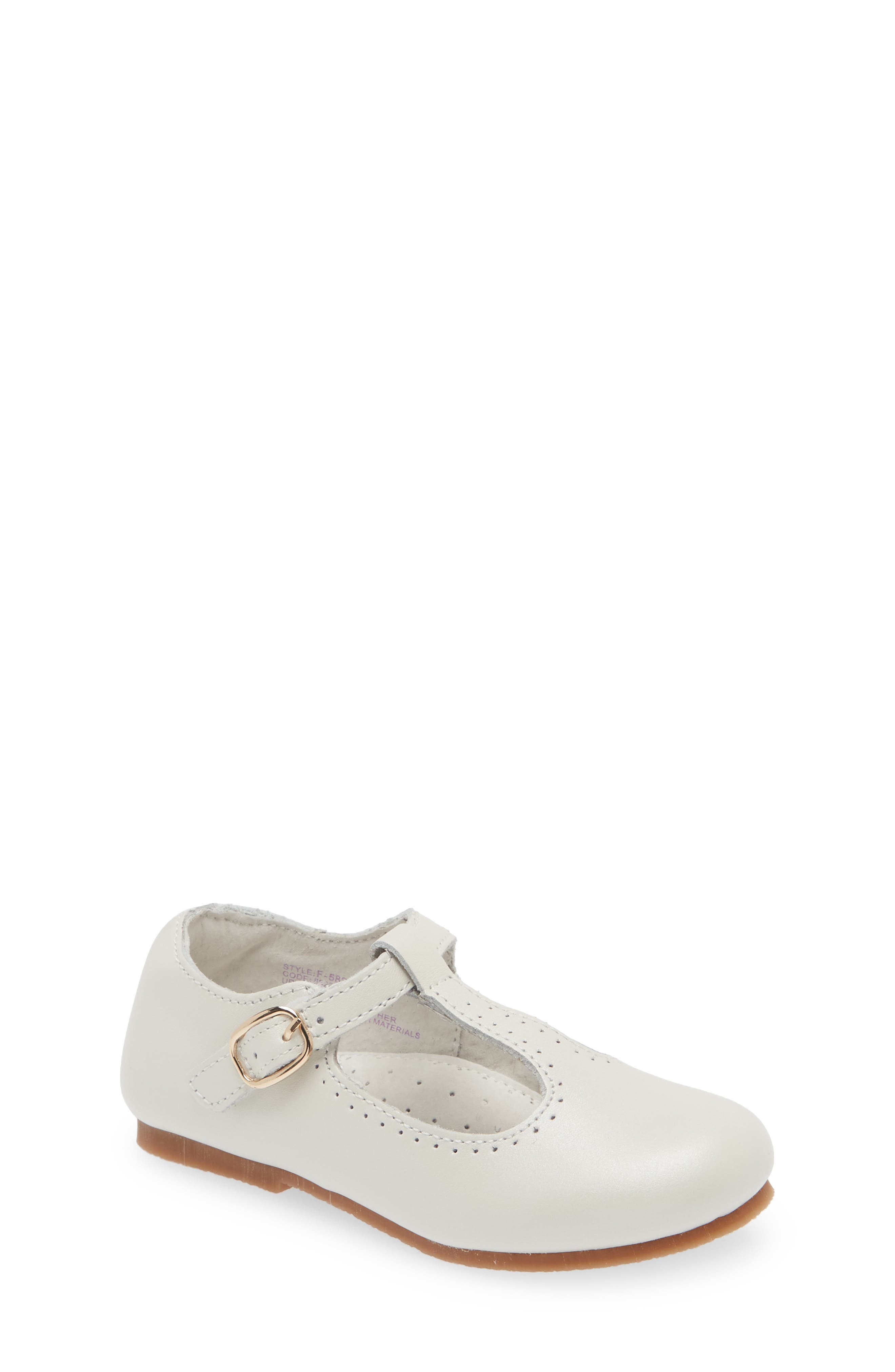L'AMOUR Kids' Eleanor T-Strap Shoe, Main, color, Pearl