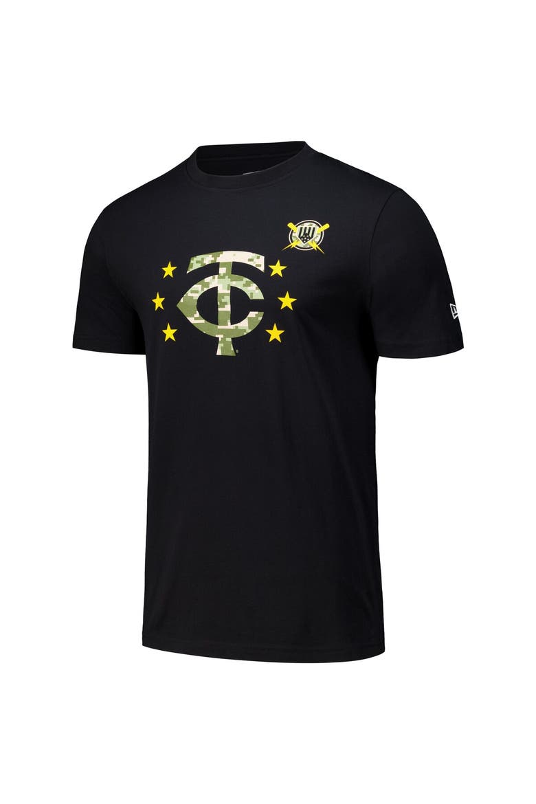 Men's New Era Black Minnesota Twins 2024 Armed Forces Day T-Shirt, Alternate, color, Black