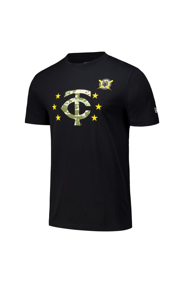 New Era Men's New Era Black Minnesota Twins 2024 Armed Forces Day T-Shirt, Alternate, color, Black