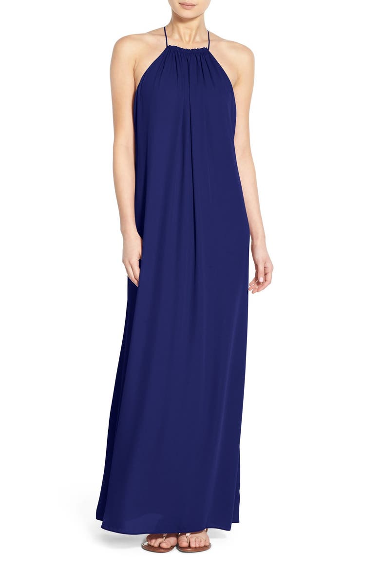 High Neck Maxi Dress, Main, color, ROYAL