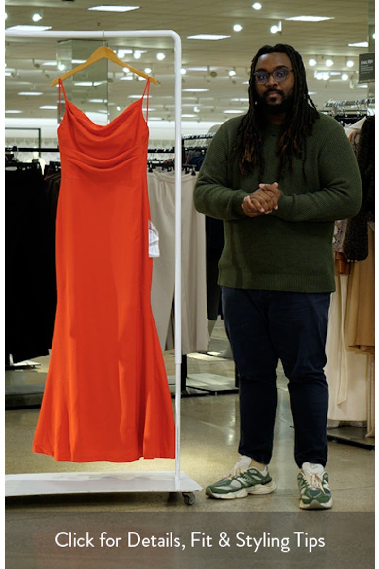Eliana Cowl Neck Mermaid Gown video
