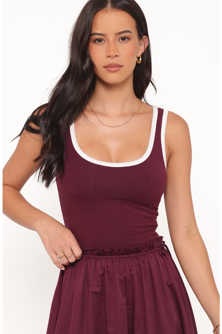 Finesse Sleeveless Stretch Cotton Maxi Dress, Alternate, color, BURGUNDY